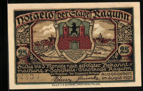 Notgeld raguhn 1921 25 - notgeld, 1921,