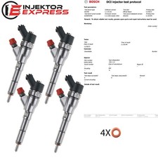 4x 0445110076 Bosch Injektor Einspritzdüse Peugeot Citroen 2.0 HDI  9641742880