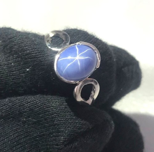Blauer stern saphir ring - stern,
