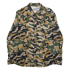 Damen Shirt Braun Camouflage Langarm S