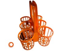 1970er Flaschenträger Orange 6er Pack Bierflaschenträger Flaschenhalter