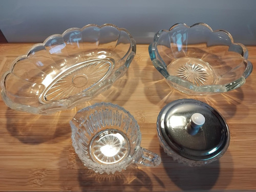 Glas set zuckerdose mit - set,