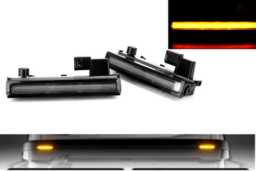 Amber led sonnenblenden - 2x,