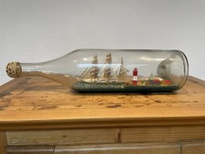 Buddelschiff Flaschenschiff ohne Ständer. 47 CM Länge 12CM Durchmesser