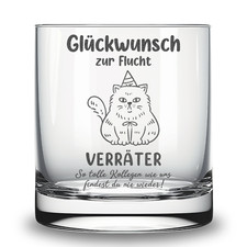 Glas mit Gravur zum Abschied Kollegin Kollege lustiges Geschenk Verabschiedung