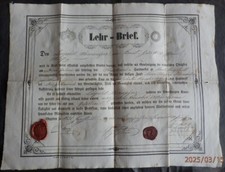 alter Lehrbrief Hufschmied mit