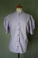 Trachtenbluse Bluse Oberteil Trachten lila Flieder toller Schnitt Größe 42 XL