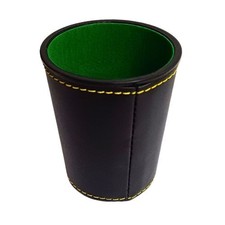 Würfelbecher 9x7cm kunstleder - 9x7cm,