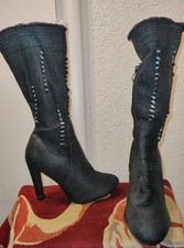 Denim Stiefel High Heels
