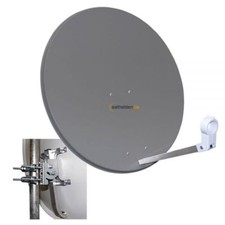 Megasat 80cm Sat Spiegel Satelliten Antenne Schüssel Stahl anthrazit 80 cm