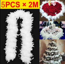 5x Boa Federboa 2m Weiß