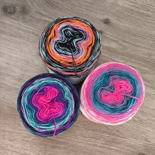 Wollpaket Wollreste 3 Farbverlaufsbobbel Mit 3000lm 3fädig zum Häkeln/Stricken