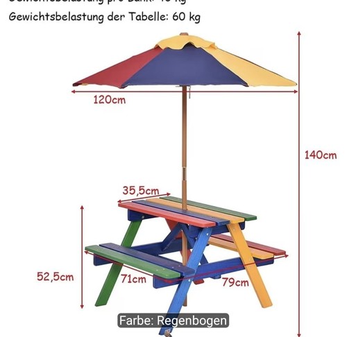Kinder holz picknicktisch mit - kinder,