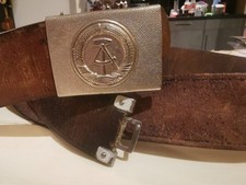 ORIGINAL NVA KOPPEL LEDER BRAUN DDR LEDERKOPPEL GÜRTEL OSTALGIE bis 130 cm