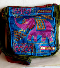Handtasche Stoff bunt im ETHNO/INDIAN STYLE,Gr.ca28x26x12cm,m.Innentasche+RV~NEU