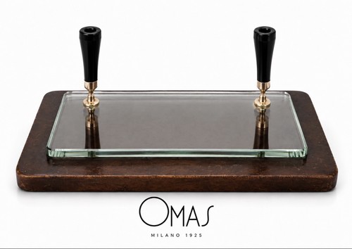 Omas pen halter leder glas - halter,