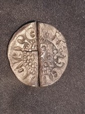 Mittelalter Heinrich 111 gehämmerte Silbermünze leider gespalten Bitte Beschreibung lesen LA18