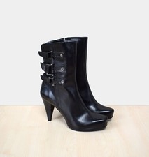 Edle R & Renzi Stiefeletten Gr. 36 1/2 hochwertiges Leder schöne Riemchen