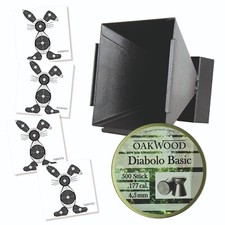 Luftgewehr BIG Set | 500 Diabolos + 50 Zielscheiben 17x17 | opt. mit Kugelfang