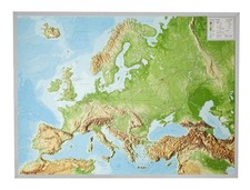 Europa, Reliefkarte, Groß