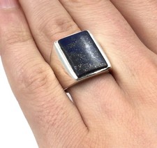 925 silber ring rechteckiger - 925,
