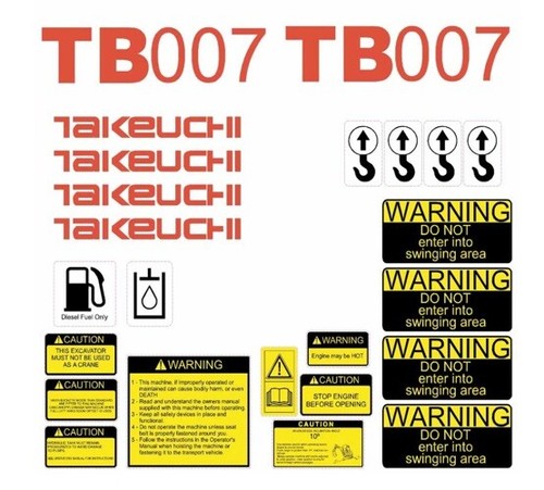 Tb15fr aufkleber takeuchi - tb15fr,