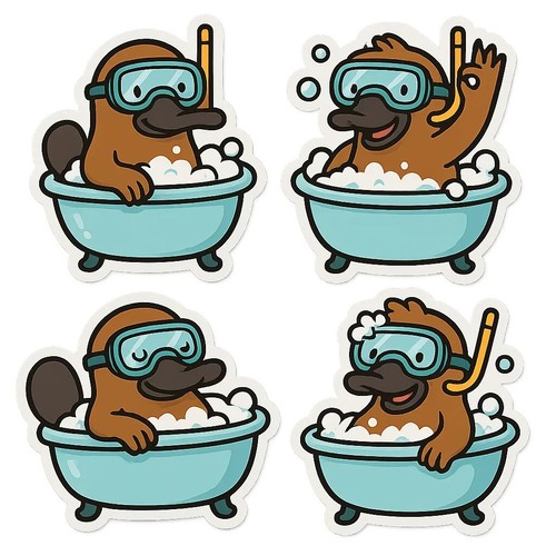 Schnabeltier sticker set - schnabeltier,