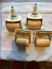 4 Bettrollen für Treca Betten aus Holz inkl. Gewindestifte für Selbstmontage