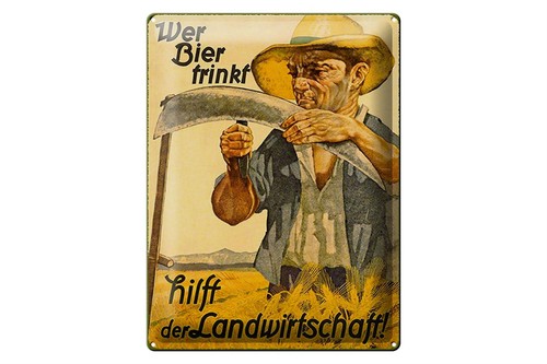 Blechschild spruch 30x40cm wer - 30x40cm,