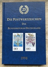 Bund Jahrbuch 1998 komplett, postfrisch 25 Jahre Postwertzeichen ** mit Schwarzd