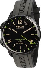 U-Boat 8840/B Capsoil Doppiotempo DLC Green Rehaut schwarz Kautschuk Herren Uhr