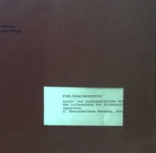 Daten- und Zugangsprobleme bei