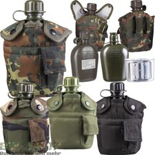 US FELDFLASCHE + HÜLLE BW TRINKFLASCHE ARMY BUNDESWEHR FLASCHE OUTDOOR (BECHER)