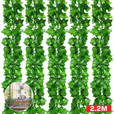 1-24er Efeugirlande Künstlich 2.2m Rebe kunstblumen Hängende Pflanzen Efeu Dekor