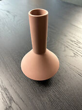 FERM Living Keramik Vase rund rose braun 20cm hoch 11cm Durchmesser