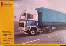 Volvo F12-20 + Anhänger Twin Axle Semi Trailer - LKW Bausatz - 1:32 Heller 81703