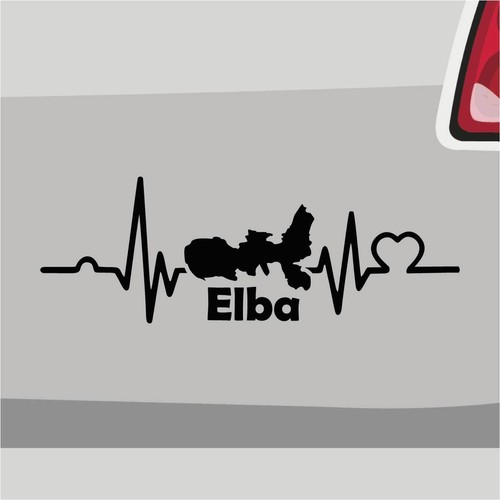 Herzschlag elba aufkleber - elba,