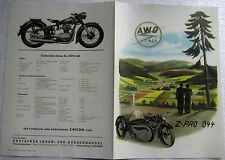PROSPEKT Werbung DATENBLATT Motorrad Simson AWO 425 aus Suhl 42cm x 29cm