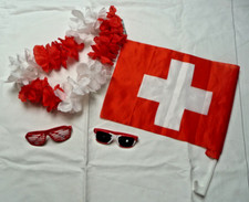deko schweiz girlande brille Fahne Schweiz-Accessoire rot Weiß Kreuz Konvolut