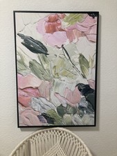 Desenio - Hochwertiges Leinwandbild– Handgemalt, schwarzer Holzrahmen (70x100cm)