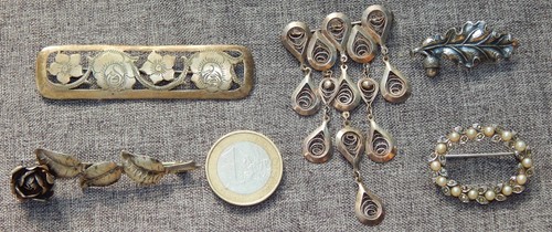 Schöne broschen aus 835er - broschen,