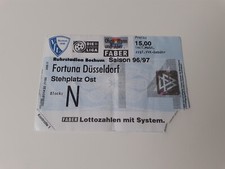 Altes Ticket, Eintrittskarte, Fussball, VfL Bochum vs Düsseldorf, 1996/97
