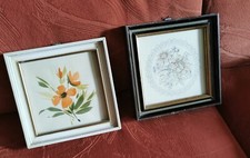2 schöne Wand Bilder - Blumen