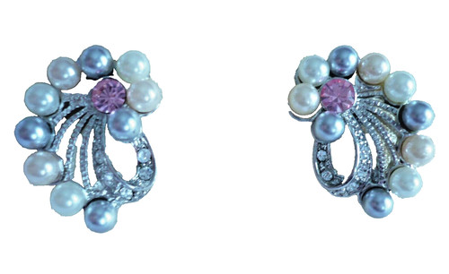 Edel ohr clips silber perlchen - clips,