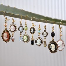 Ohrringe *Kamee Messing