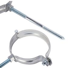 Fallrohrschelle mit Stockschraube M10 verzinktem Stahl Durchmesser 80 87 100 mm