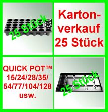 25x QuickPot Anzuchtplatte Untersetzer Aussaatplatte Pikierplatte Quick Pot 