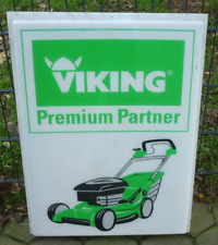 altes original Werbeschild VIKING Rasenmäher Rasentraktor Premium Partner