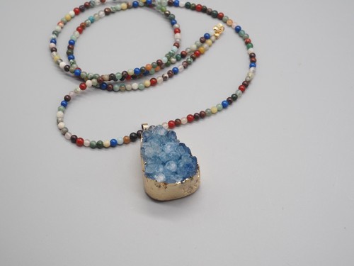 Lange boho edelstein kette - lange,