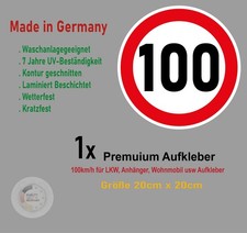 Aufkleber 100 km/h für Auto